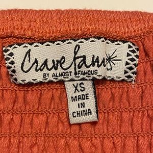 Crop top off the shoulder tank top